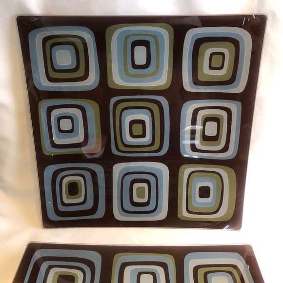 5 piece Torre & Tagus Groove Retro Plate Set - Picture 4 of 5